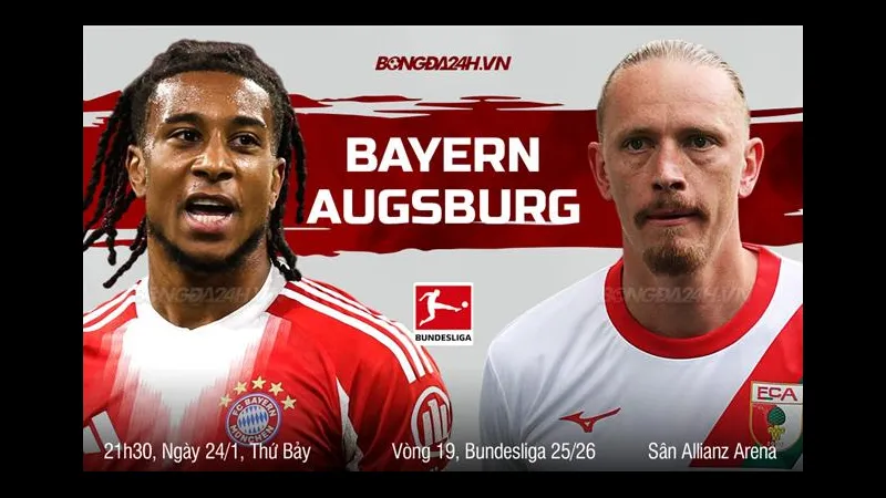 Cầu thủ Bayern Munich và Augsburg tranh chấp bóng trên sân - Phân tích chiến